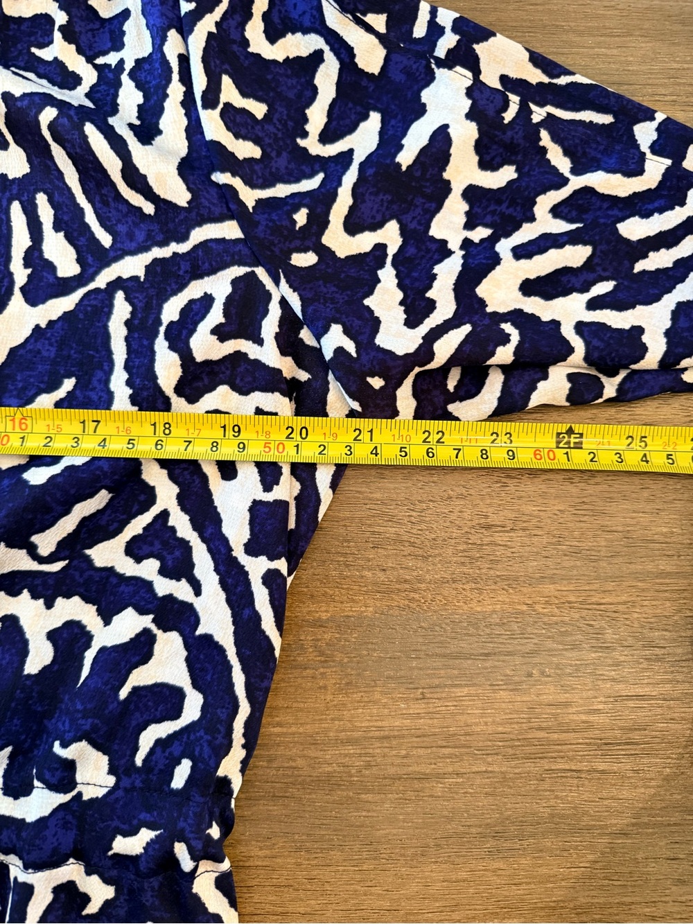 NIC+ZOE Blue & White Print Midi Dress | Size Large | Tie Waist with Pockets - Picture 11 of 11